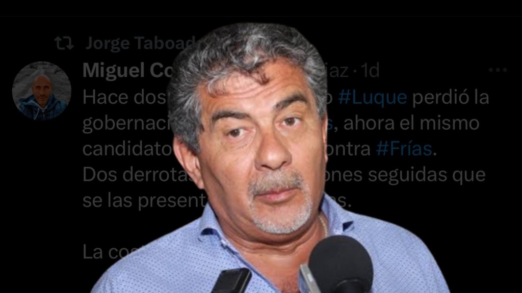 TABOADA SE HIZO ECO DEL MENSAJE Y ADVIRTIÓ QUE EL PERONISMO “SIGUE CAUTIVO DE UN PJ QUE FESTEJA&nbsp;DERROTAS”