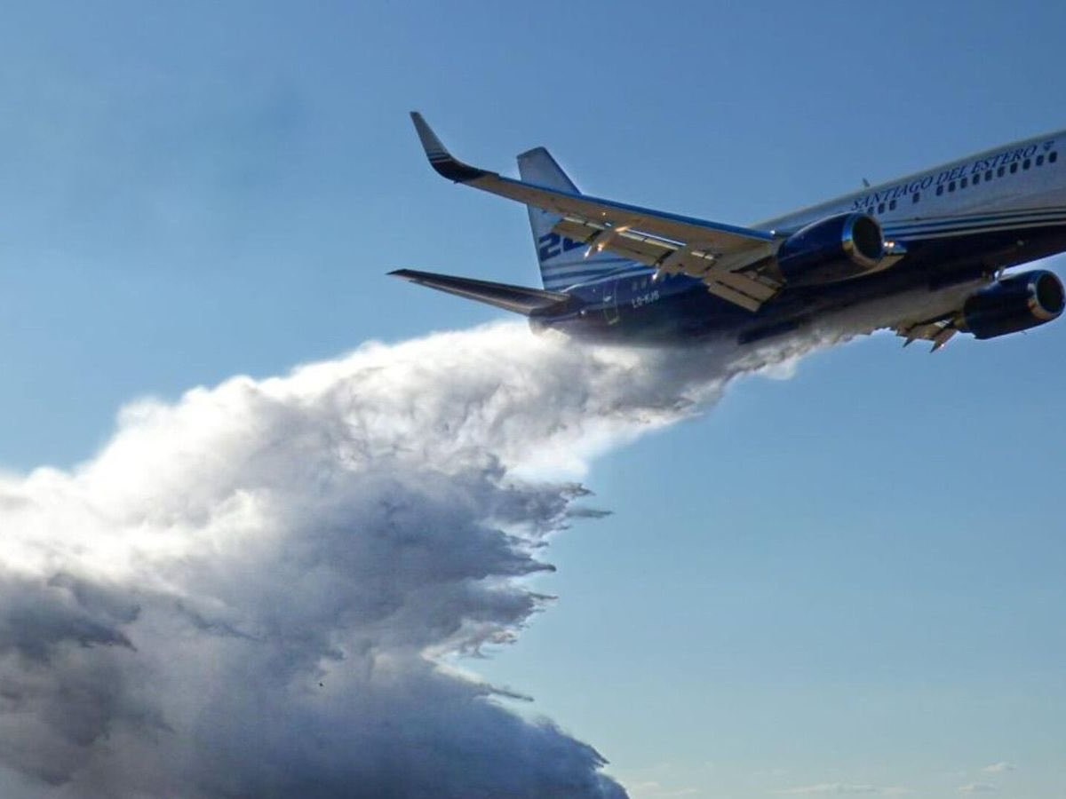 CHUBUT | EL AVIÓN HIDRANTE MÁS GRANDE DE LATINOAMÉRICA LLEGÓ PARA COMBATIR LOS&nbsp;INCENDIOS